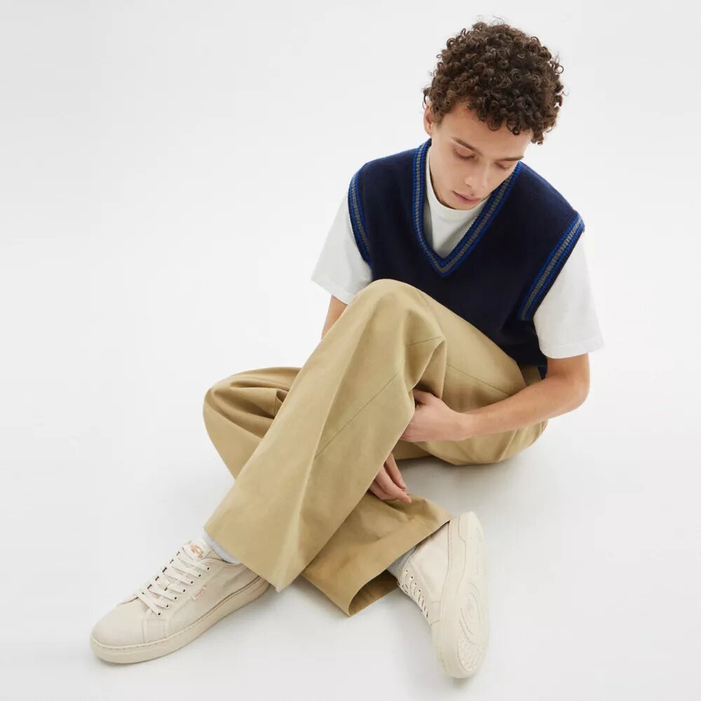 Canvas sneakers in kenmerkend jacquard