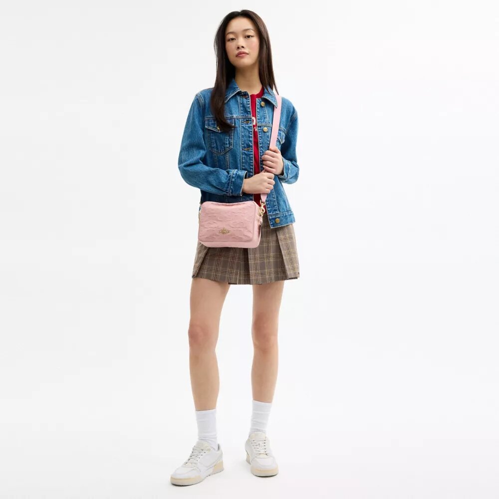 Carey-crossbodytas in kenmerkend denim