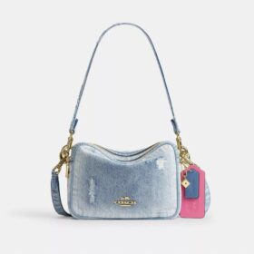 Carey-crossbodytas in 'Loved Denim' met bedels