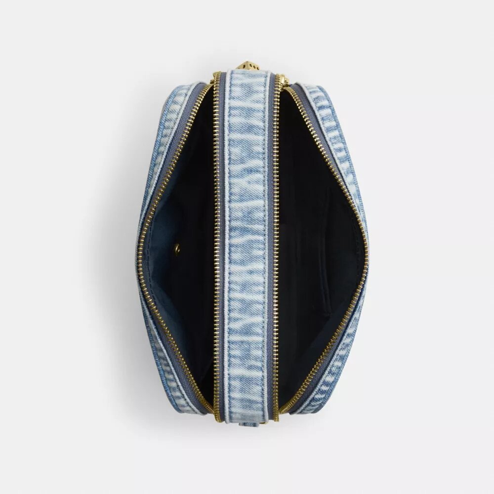 Carey-crossbodytas in 'Loved Denim' met bedels
