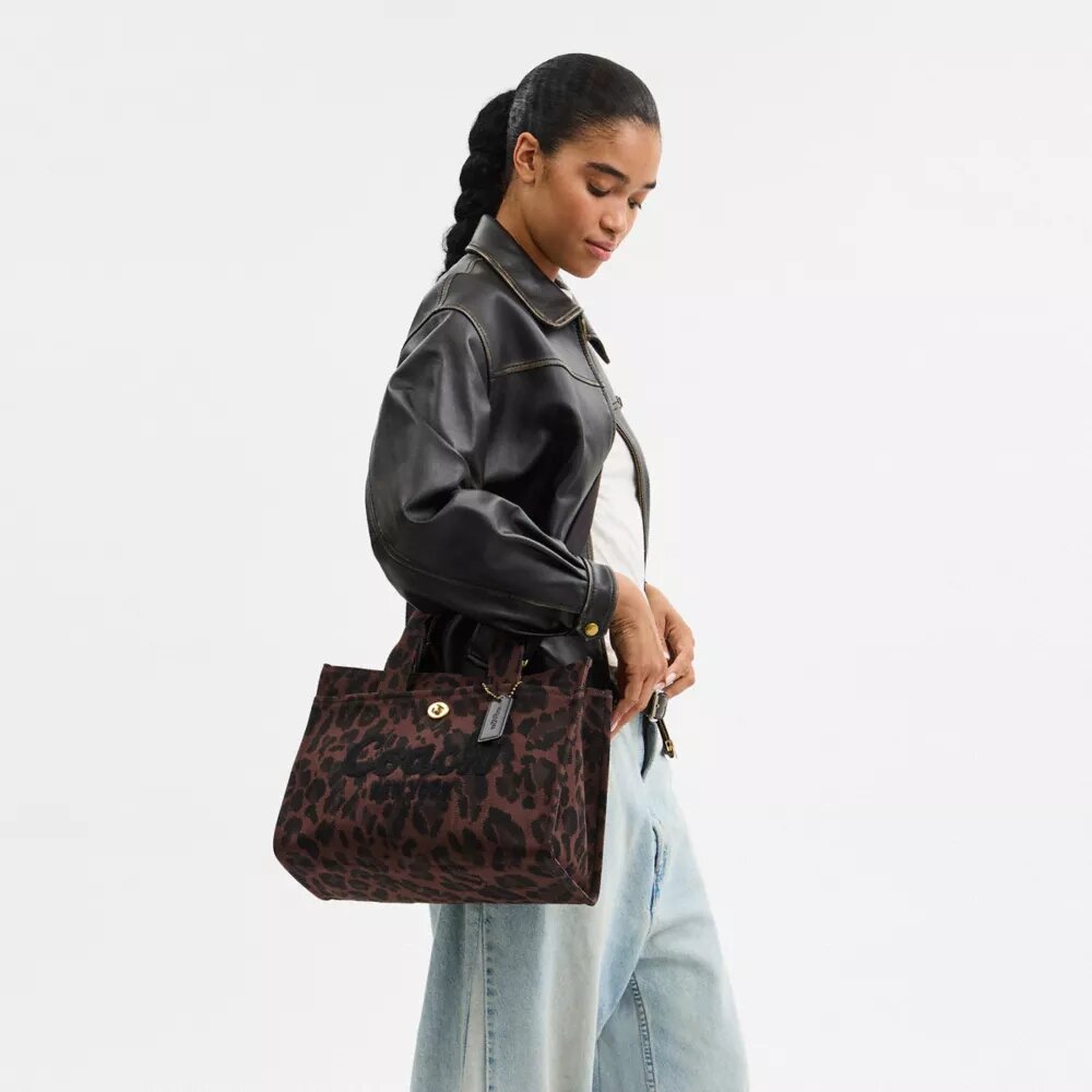 Cargo Tote bag met luipaardprint