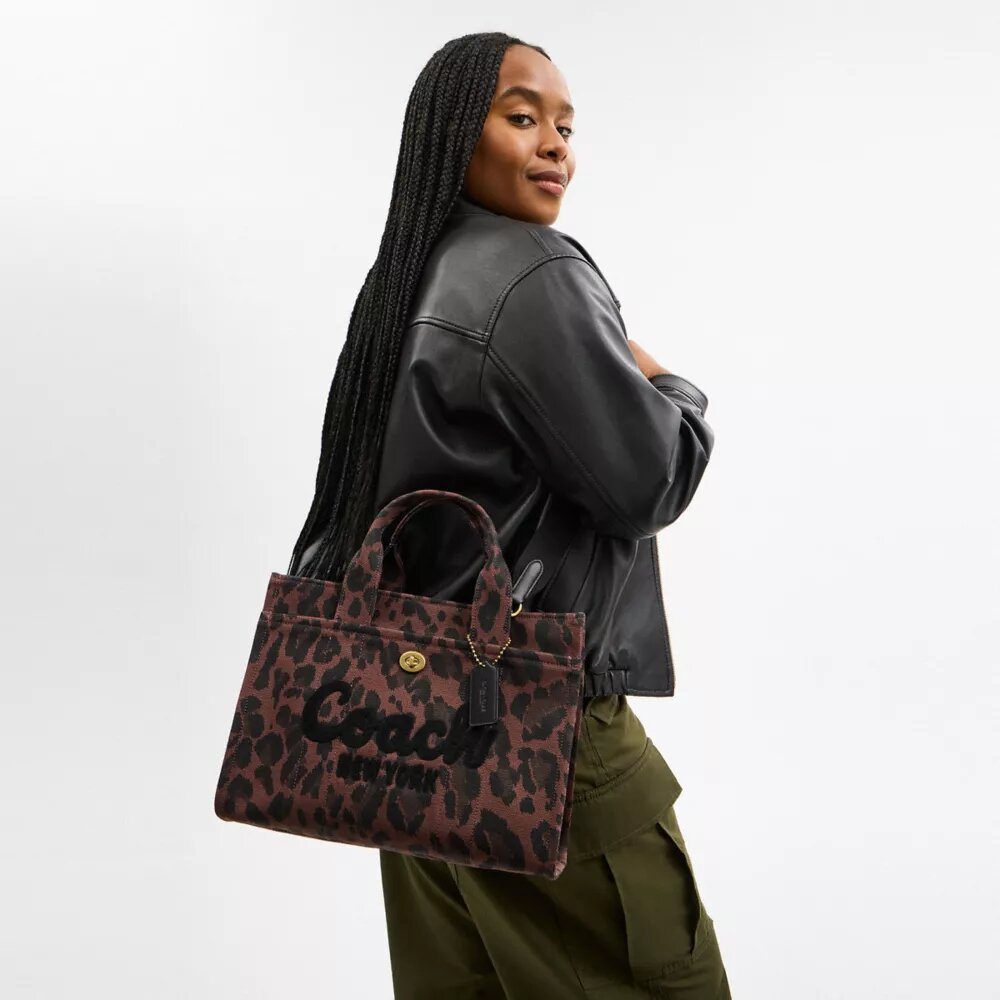 Cargo Tote bag met luipaardprint