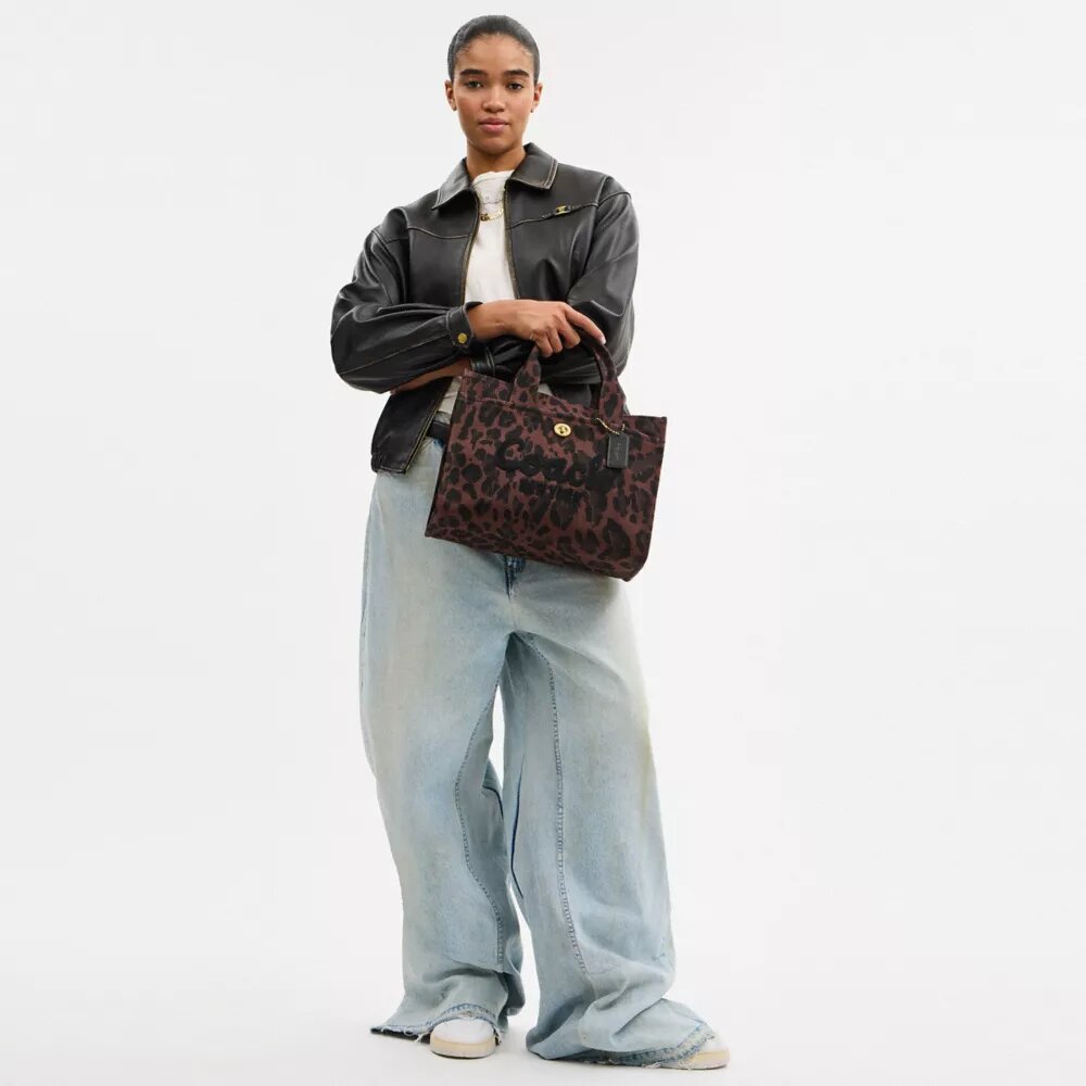 Cargo Tote bag met luipaardprint