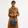 Chain Tabby-schoudertas in kenmerkend denim