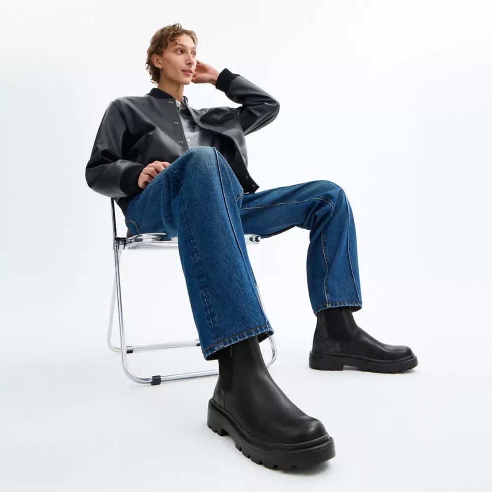 Chelsea boots met Signature Canvas