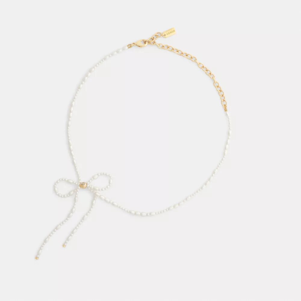 Choker met parelstrik