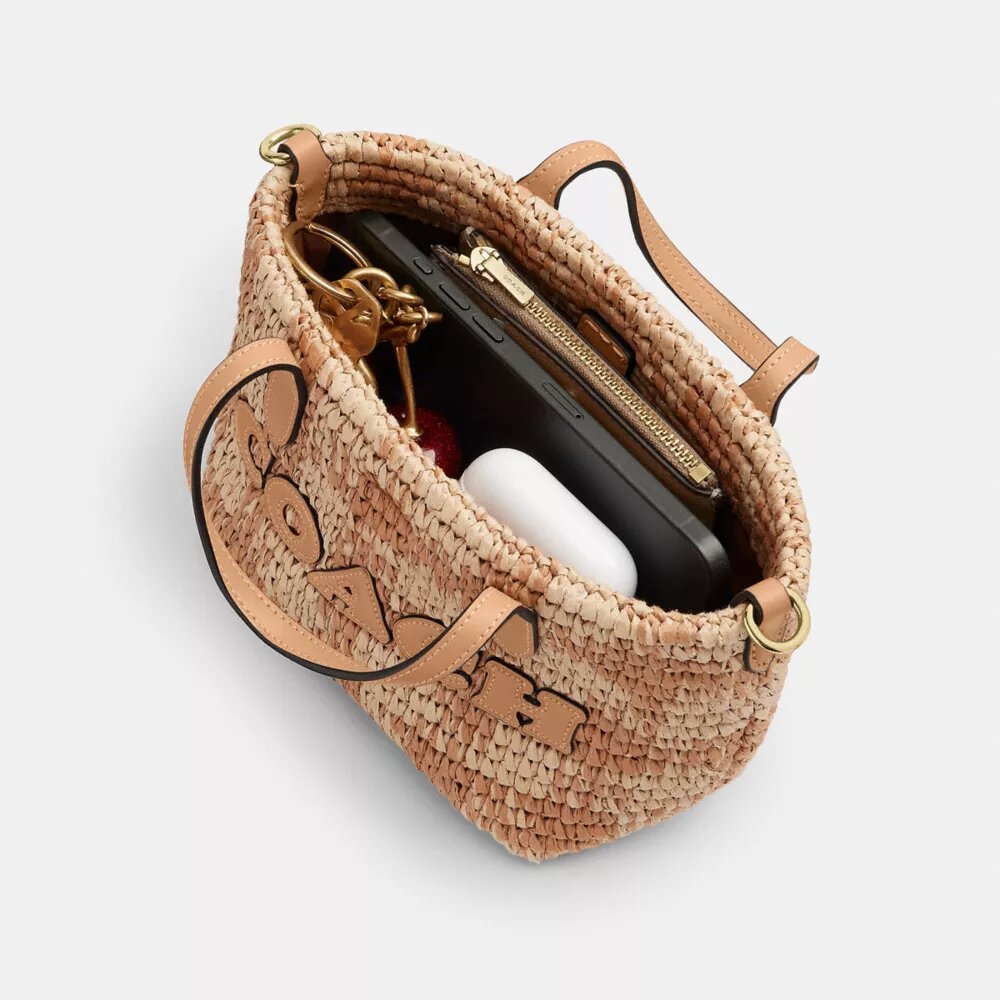 City Mini-tote bag met geruite print