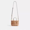 City Mini-tote bag met geruite print