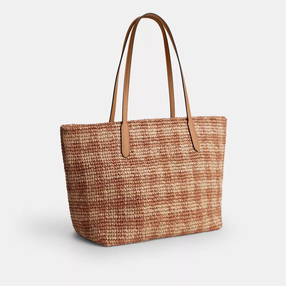 City Tote Bag met gingham-print