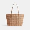 City Tote Bag met gingham-print