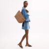 City Tote Bag met gingham-print