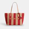 City Tote Bag met strepen en bedels