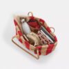 City Tote Bag met strepen en bedels