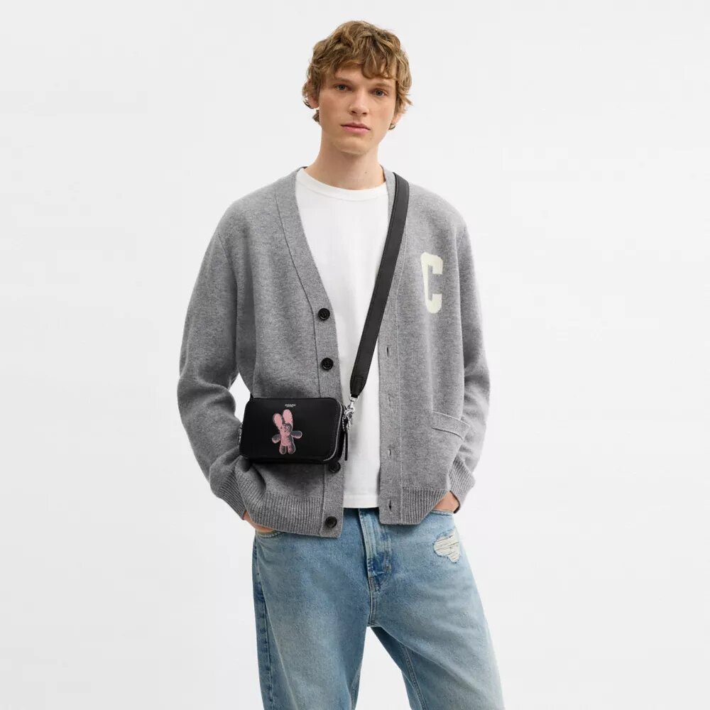 Clinton-crossbodytas met slappe print