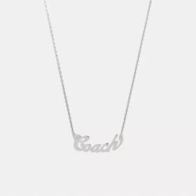 Coach Script-ketting met naamplaatje