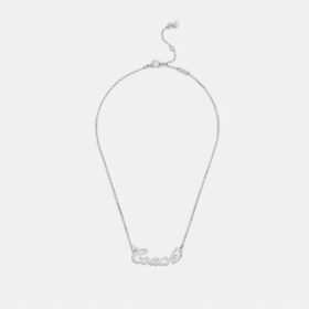Coach Script-ketting met naamplaatje