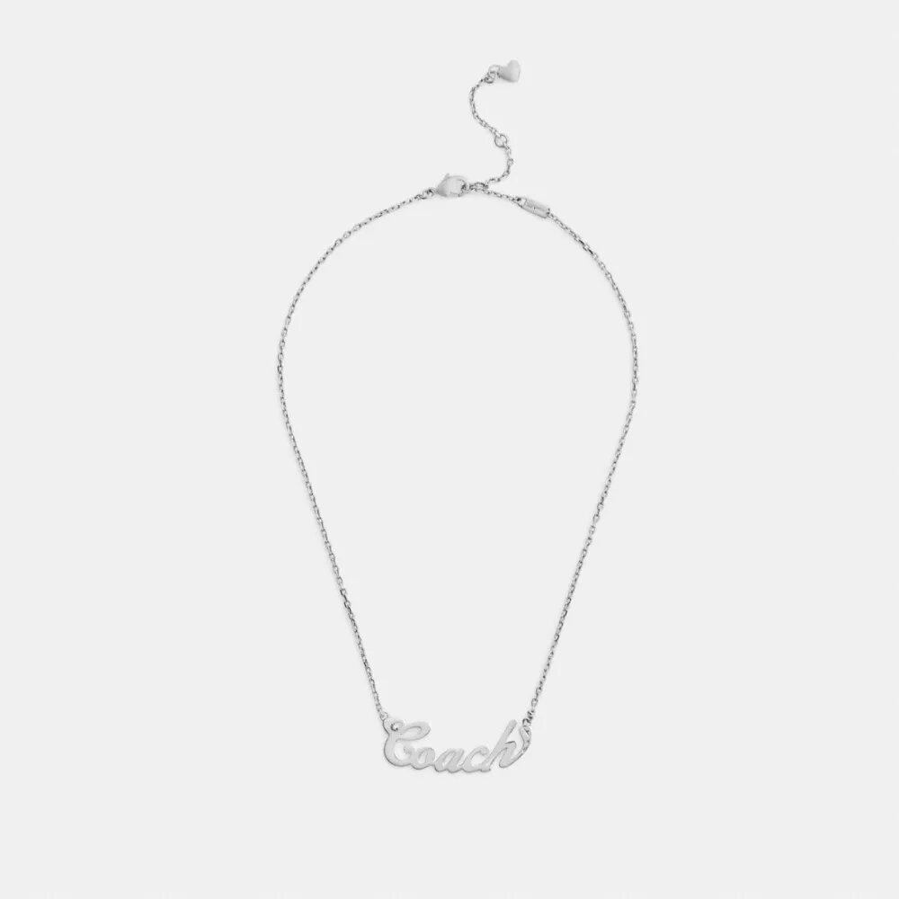 Coach Script-ketting met naamplaatje
