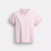 Coach Script-poloshirt met gekrompen pasvorm van biologisch katoen