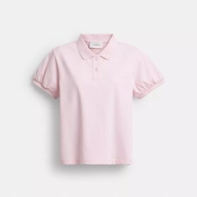 Coach Script-poloshirt met gekrompen pasvorm van biologisch katoen