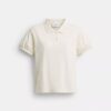 Coach Script-poloshirt met gekrompen pasvorm van biologisch katoen