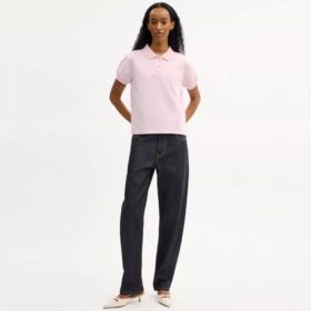 Coach Script-poloshirt met gekrompen pasvorm van biologisch katoen