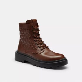 Combat boots of kenmerkend leer