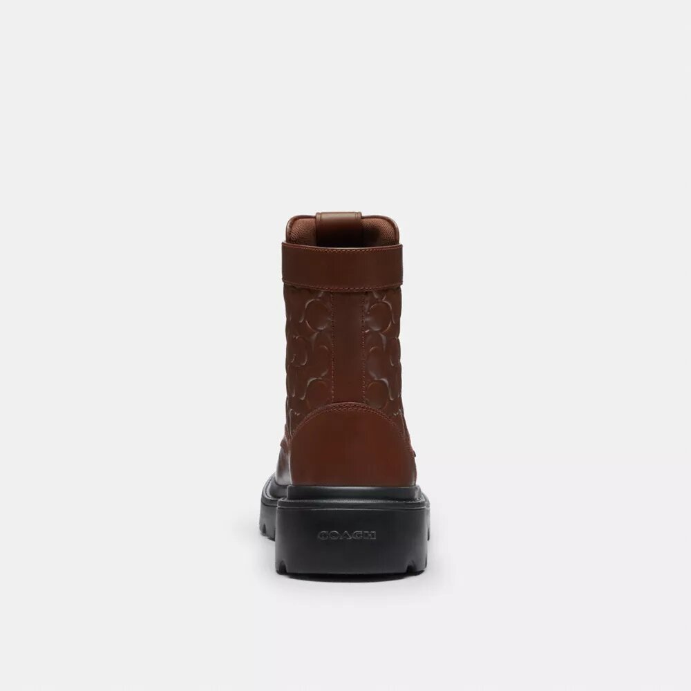 Combat boots of kenmerkend leer