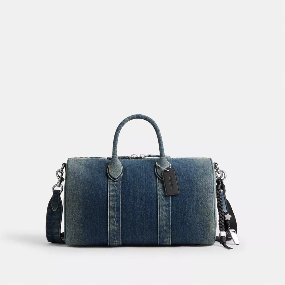 Compass-tas 35 van regeneratief katoendenim met bedels