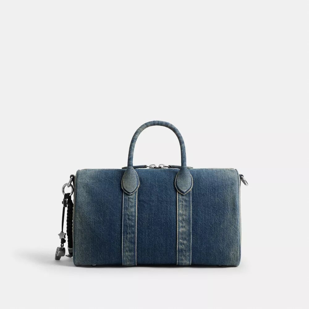 Compass-tas 35 van regeneratief katoendenim met bedels