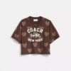 Cropped T-shirt met hartjesprint van Horse and Carriage, van biologisch katoen