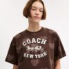 Cropped T-shirt met hartjesprint van Horse and Carriage, van biologisch katoen