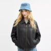 Denim buckethoed met geborduurd Coach-logo