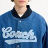 Denim varsity-jasje van biologisch katoen