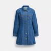 Denimjurk met lange mouwen van biologisch katoen