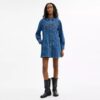 Denimjurk met lange mouwen van biologisch katoen