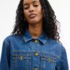Denimjurk met lange mouwen van biologisch katoen