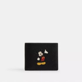 Disney X Coach 3-in-1-portemonnee van regeneratief leer met Mickey Mouse