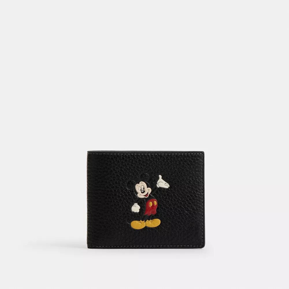 Disney X Coach 3-in-1-portemonnee van regeneratief leer met Mickey Mouse