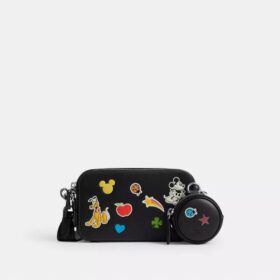 Disney X Coach Charter slanke crossbodytas met stickerprint