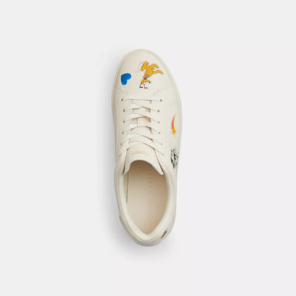 Disney X Coach Hoge sneakers met stickerprint