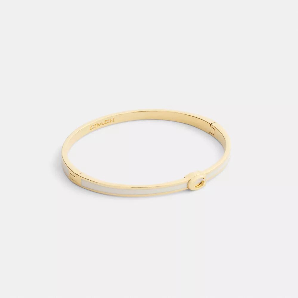 Dunne emaille armband met scharnier en ons kenmerkende logo