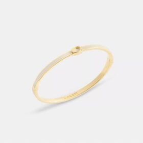 Dunne emaille armband met scharnier en ons kenmerkende logo