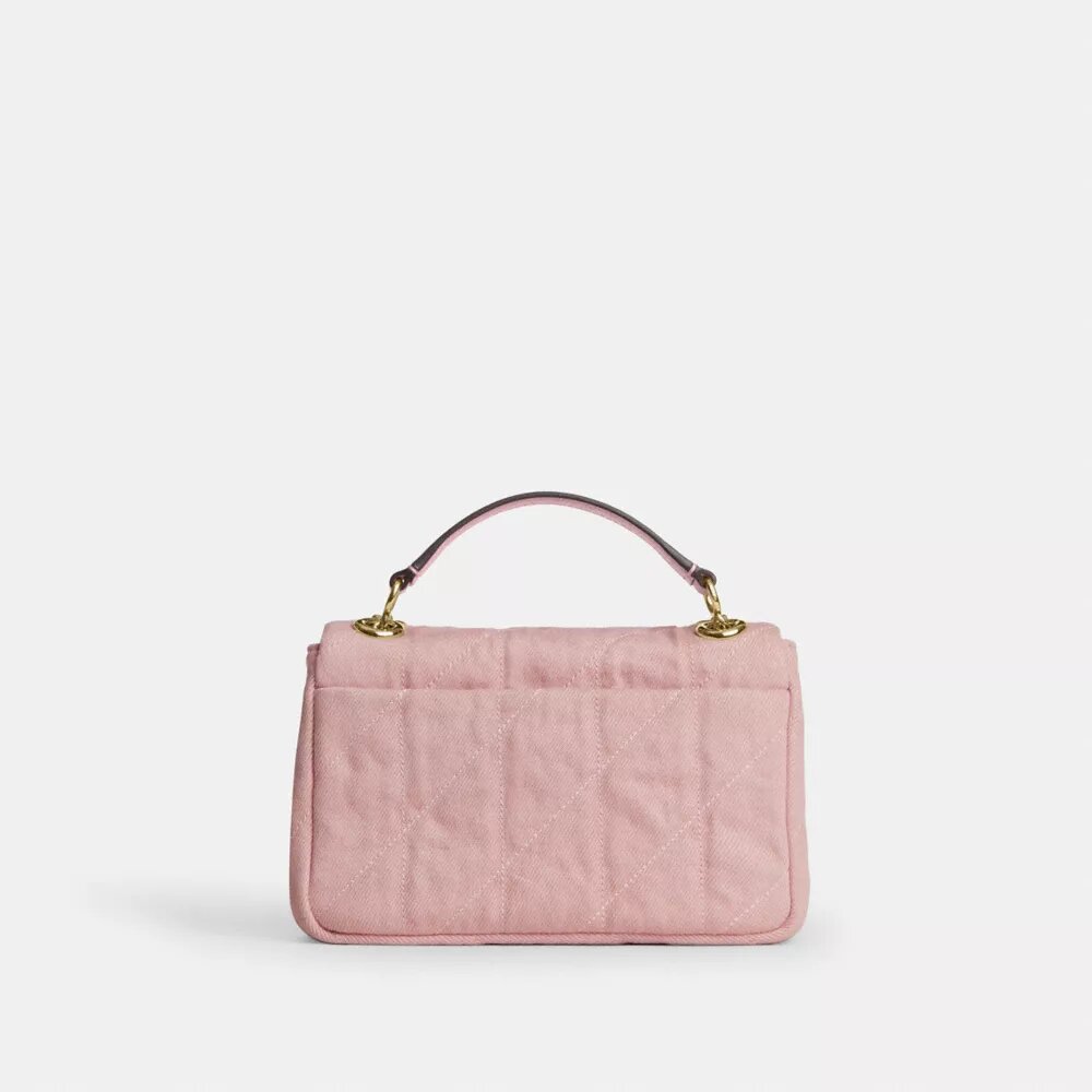 Elodie-crossbodytas 18 in 'Loved Denim' met doorgestikt patroon
