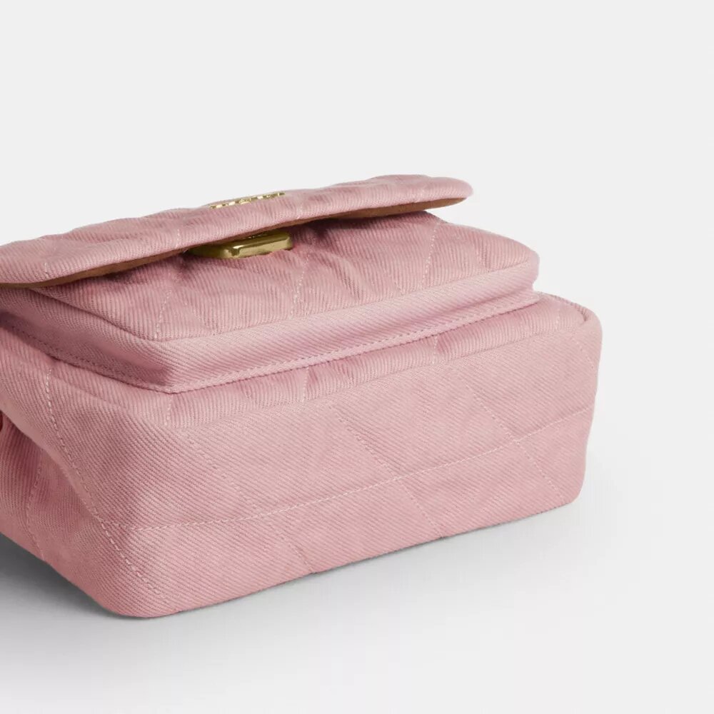 Elodie-crossbodytas 18 in 'Loved Denim' met doorgestikt patroon