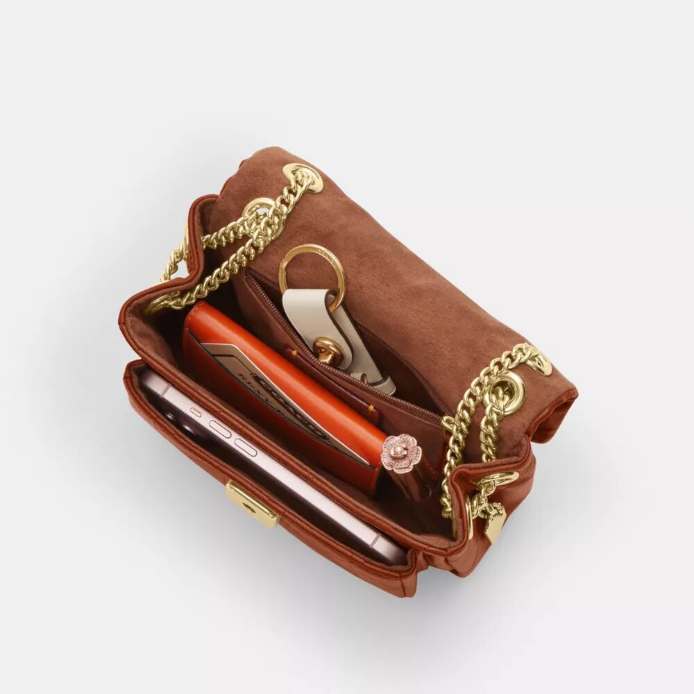 Elodie-crossbodytas 18 met doorgestikt patroon