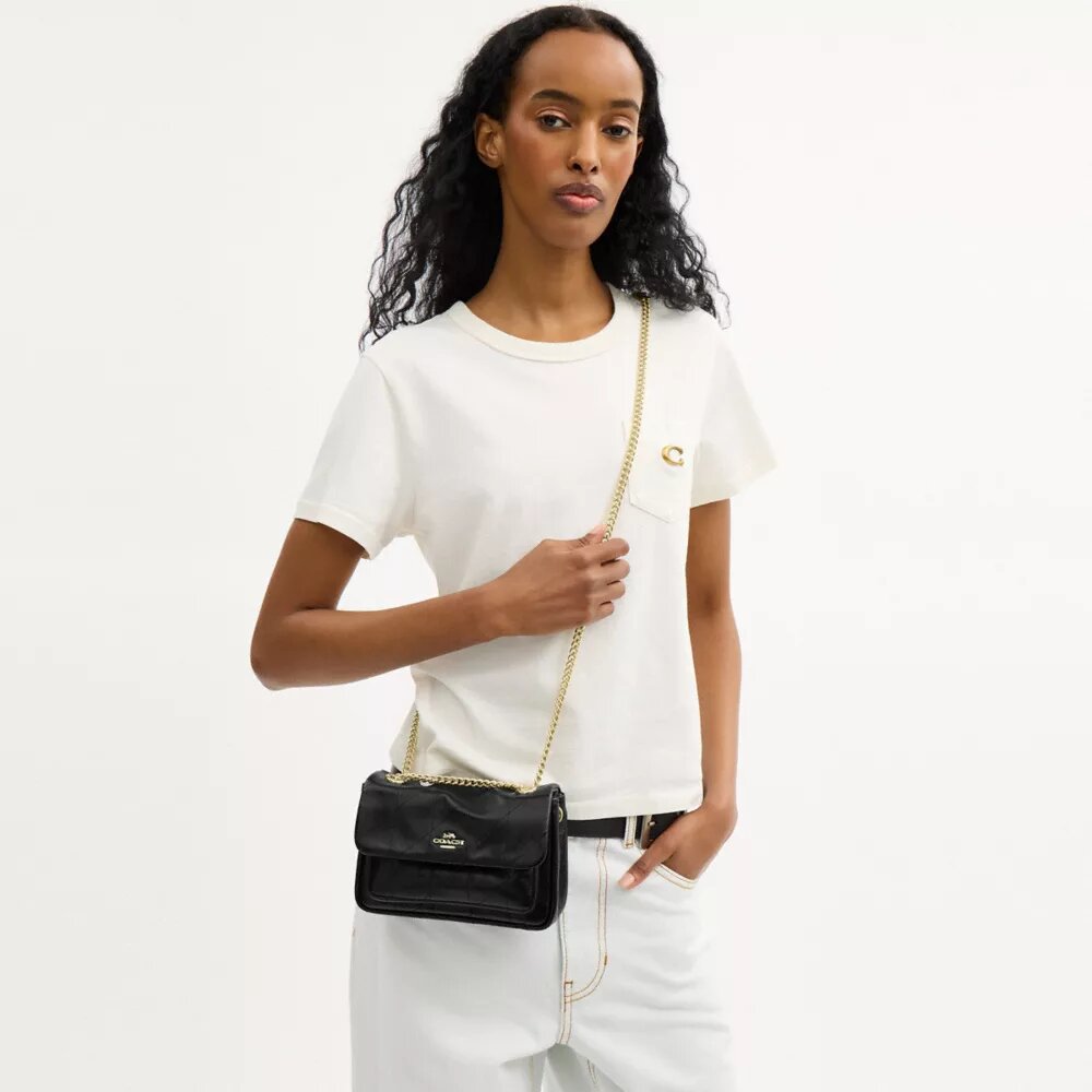 Elodie-crossbodytas 18 met doorgestikt patroon