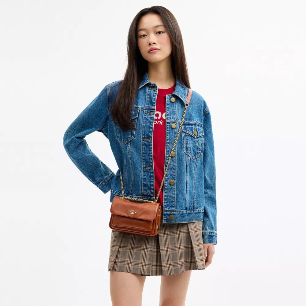 Elodie-crossbodytas 18 met doorgestikt patroon