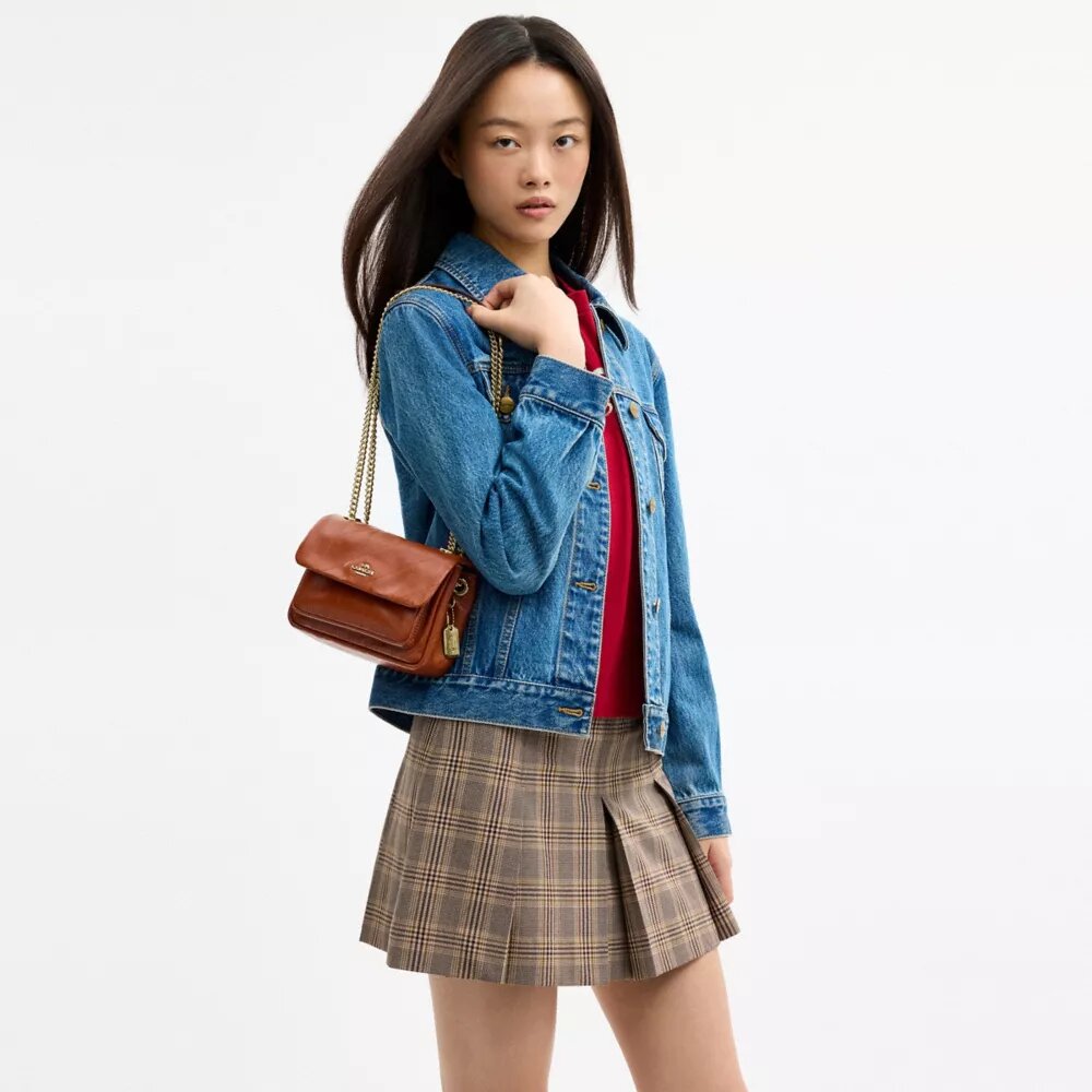 Elodie-crossbodytas 18 met doorgestikt patroon
