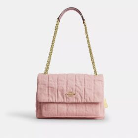 Elodie-crossbodytas in ‘Loved Denim’ met doorgestikt patroon
