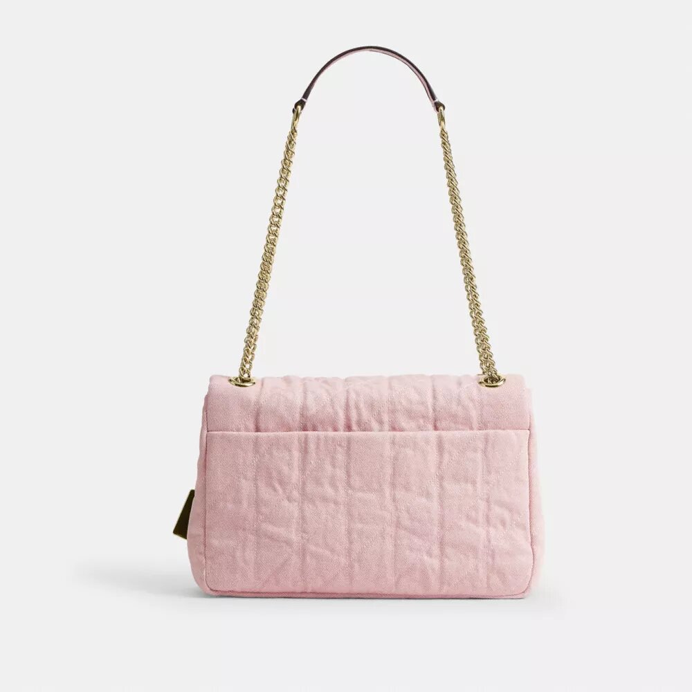 Elodie-crossbodytas in ‘Loved Denim’ met doorgestikt patroon